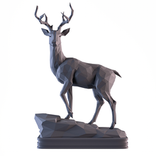 deer lowpoly art statue sculpture miniature animal 3dptinting printable 3d print model - Mito3D