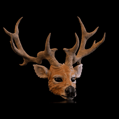 deer mask animal zoo costume europe asia america zealand australia 3d print model - Mito3D