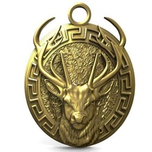 deer pendant jewelry nature animal jewel art 3d print model - Mito3D
