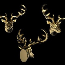 geyik kolye dekor dekorasyon avcı doğa hayvan vahşi Grisha takı 3d print model - Mito3D