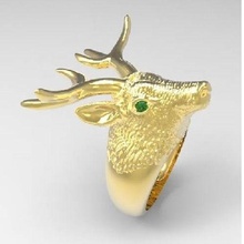 deer ring jewelry jewellery art trend beautiful 3d print model - Mito3D