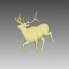 los ciervos corriendo art 3d print model - Mito3D