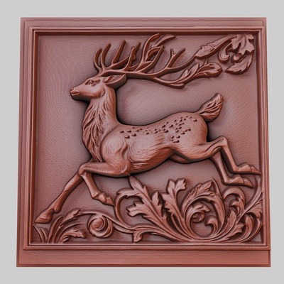 deer runs fast 3d printer model animal obj stl art 3dmodel sculpture wildlife mammal bird reptile predator herbivore seacreature nature printable art relief yeggi mito3d 3d print model - Mito3D