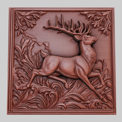 deer runs fast 3d printer model animal obj stl art 3dmodel sculpture wildlife mammal bird reptile predator herbivore seacreature nature printable art relief yeggi mito3d 3d print model - Mito3D