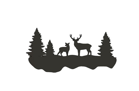 deer scenery deer scenery jungle mountain art animal  3d print model - Mito3D