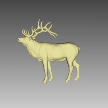 deer screaming art 3d print model - Mito3D