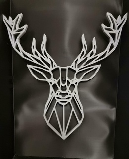 cerf silhouette Naturel animal déco art 3d print model - Mito3D