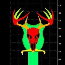 deer skull trophy bookmark toy book mark animal hunting hunt stag cranium shield sword antlers horns 3d print model - Mito3D