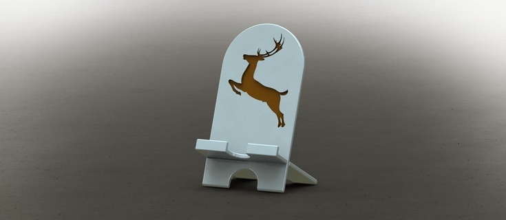 deer support fallow roe mobile cellular desk daddy gift detail hunting bambi congratulations birthday friend tablet 3d print model - Mito3D