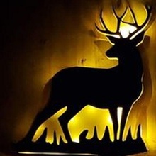 deer wall lamp 3d print model - Mito3D