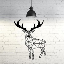 deer wall sculpture 2d art stag animal decor decoration 3d print model - Mito3D