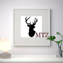 los ciervos de la pared escultura en 2d casa 3d print model - Mito3D