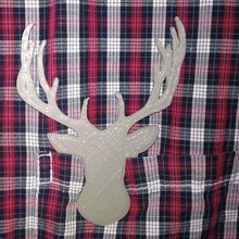 tête cerf agrafe clipon chemise accessoires 3d print model - Mito3D