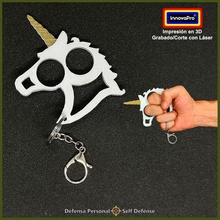 defesa chave anel unicórnio joalheria chaveiro colar pingente funcionários self defense auto cavalo pónei 3d print model - Mito3D