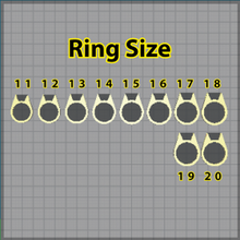 defense ring - sizes 11 20 defensa personal tool jewerly useful selfdefense cute cat ears 3d print model - Mito3D