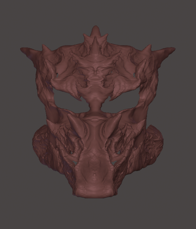 degradado continuar máscara extraterrestre cosplay apuntalar usable 3d print model - Mito3D