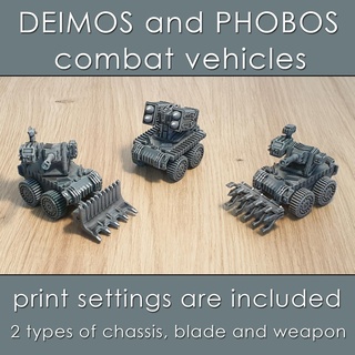 deimos phobos military war gun armor power steel weapon combat vehicle rifle game machinery army rocket launcher missile 3d print model - Mito3D