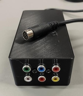 cubierta rgb componente transcodificador caja vídeo tvdv ypbpr juegos consolas juego azar 3d print model - Mito3D