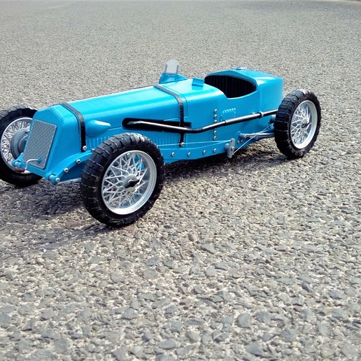 delage 15 de rc 1 a 10 varios camión coche la impresión modelo juguete ruedas el cohete servo ejército tanque los neumáticos cabina juego cojinete mercedes baja poli funcional historia oldmillitary rodamiento 3D print model - Mito3D