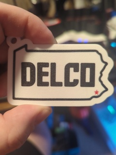 delco pa keychain pennsylvania delaware county muticolor ams local 3d print model - Mito3D