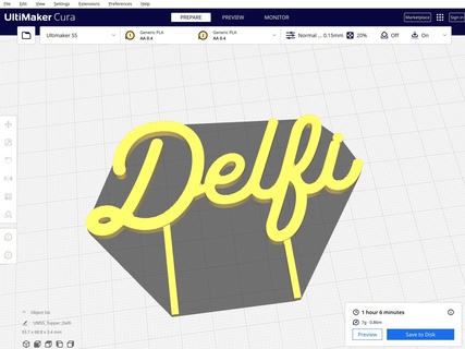 Delfi topper ev 3d print model - Mito3D