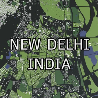 delhi città massa edifici architettura carta geografica india asia edificio viaggio grattacielo strada fiume pianificazione urbano 3d print model - Mito3D