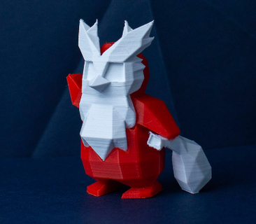 Delibird poli Pokémon low poly pobre lapidado gen 2 ii geração figura pok seg 3d print model - Mito3D