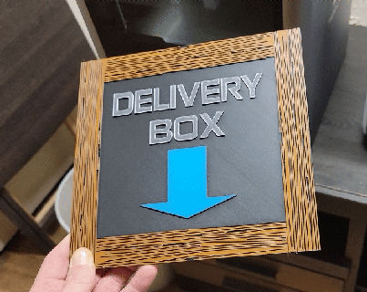 delivery box sign home mail mailbox deliveries bambu lab 3d print model - Mito3D