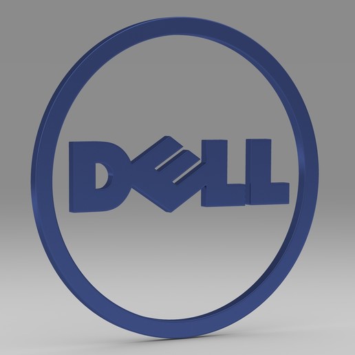 logotipo de dell 2 varios el 3d la marca diseño electrónica emblema equipo logotipos modelo otros pc teléfono tienda smartphone símbolo tableta tecnología tv video 3D print model - Mito3D