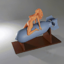 della rétro afficher 4 Jeanne nez art sûr travail version figure figurine fille 50s 40s sexy 3d print model - Mito3D