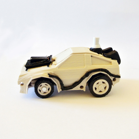 delorean backtofuture rc car arduino 3dracers game 3D print model - Mito3D