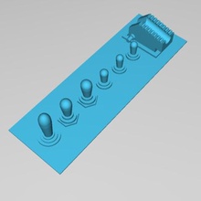 delorean eaglemoss orta konsol düğmeleri çeşitli gelecek geri 3d print model - Mito3D