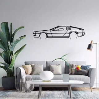 delorean silhouette arrière futur films voitures art classique classiques 3d print model - Mito3D