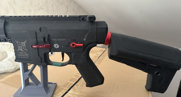 delta waffenkammer abgewinkelt fallen lager 15 airsoft spiel speedsoft replik geschwindigkeit 3d print model - Mito3D