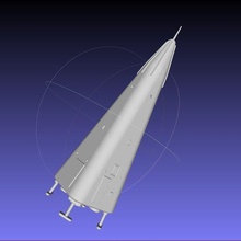 delta kesme makinesi md dc x yazdırılabilir minyatür Sanat 3d printing araç uzay aracı roket prototip deneysel Tarih deltakırpıcı clipper 3d print model - Mito3D