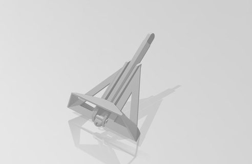 delta flipper ancre Jeu remorqueur navire modèle rc 3d print model - Mito3D