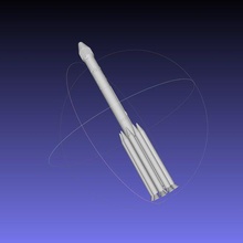 delta ii pesante razzo stampabile miniatura 3d printing veicolo volo spaziale navicella nasa 2 heavy 3d print model - Mito3D