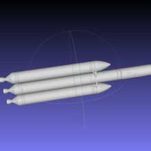 delta iv pesado foguete 3d printable miniatura printing nave espacial voo nasa heavy 4 3d print model - Mito3D