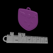 deltarune keychains art undertale keychain logo toby fox 3d print model - Mito3D