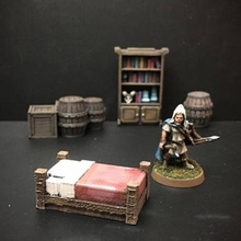 delving decor inn bed 28mmheroic scale game 3d print model - Mito3D