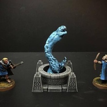 delving decor water serpent 28mmheroic scale game 3d print model - Mito3D