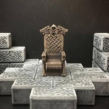 delving decor wolf throne 28mmheroic scale game 3d print model - Mito3D