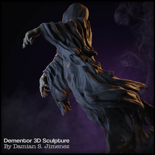 dementor sculpture harry potter harry potter harry potter character dementor sculpture sculpture video game collectable stylish stilyzed sculpture figure dementor 3D print model - Mito3D