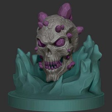 demilich creature dnd mini miniature dungeons and dragons monster rpg skeleton skull tabletop gaming creatures 3d print model - Mito3D