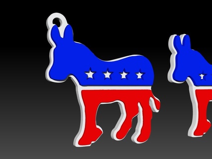 demócrata Burro llavero demócratas Estados Unidos utilizar America 3d modelo Joe biden política 3d print model - Mito3D