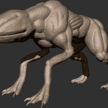 demodog solo art stranger things strangerthings monster creature animal 3d print model - Mito3D