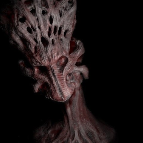 demon art creatures head monster 3D print model - Mito3D