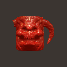 demon art horn drink cup 3d print model - Mito3D