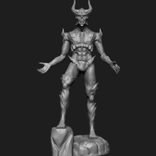 iblis 3 boyutlu baskı hazır şeytan fantezi canavar incubus Lucifer karakter düşman yaratık cehennem karanlık korku mitolojik büyülü mezar köpeği minion heykel Sanat heykeller 3d print model - Mito3D
