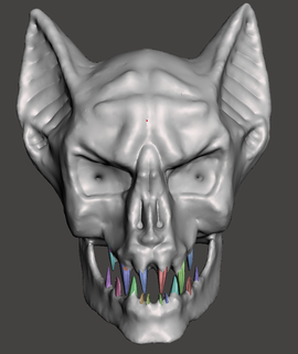 demônio bastão crânio Bruxas esqueleto 3d print model - Mito3D